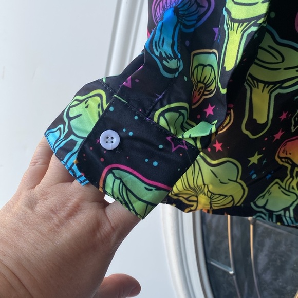 Womens Shirts Oversized Tops Dressy Casual Button Down Long Sleeve Loose Blouse - Picture 7 of 9